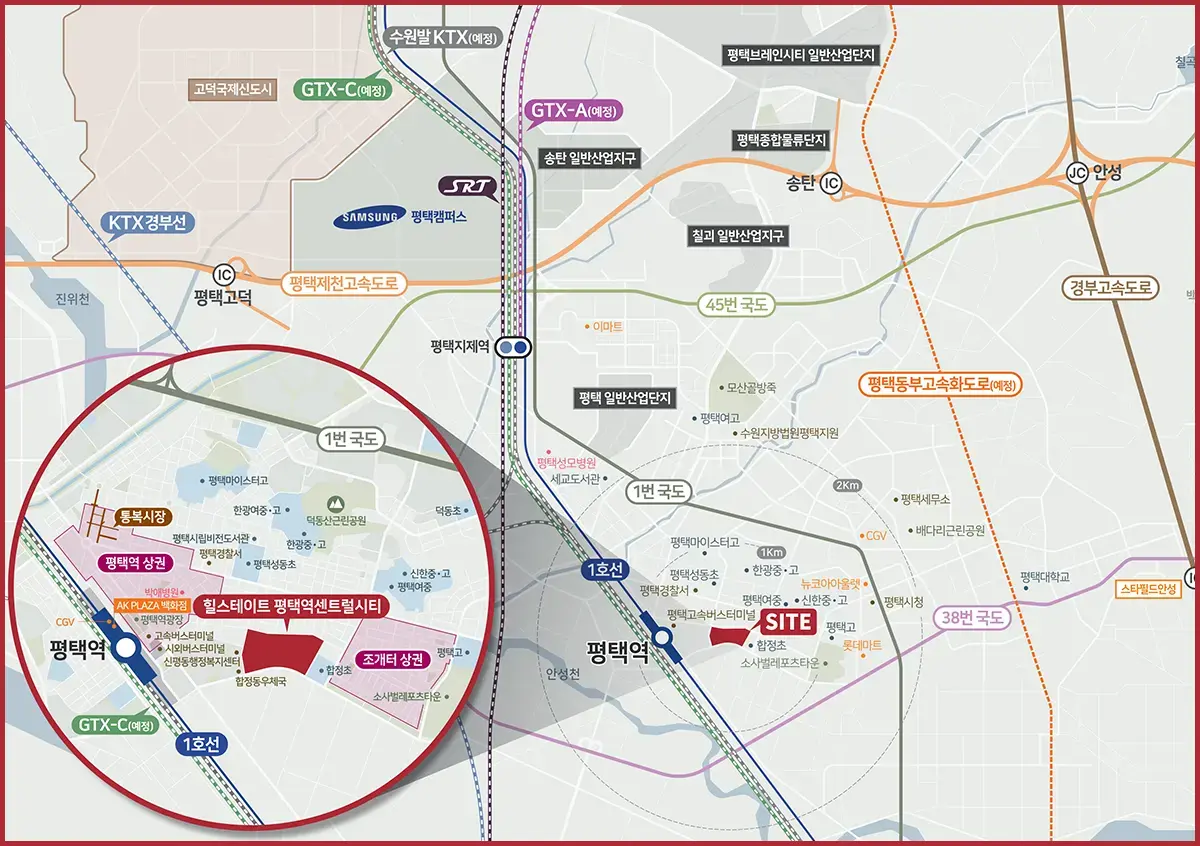 사업지 반경 5km 지도